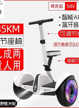 智能电动平衡I39381车儿童8一1童男4-到8岁有带扶手闪光2小孩学生