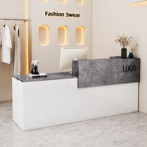 吧台收银台店铺小型简约理发店服装店收银桌柜台前台接待台