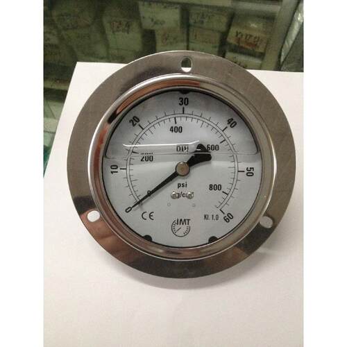 耐震压力表 轴向带边 YN100ZT 60KG 800PSI 3/8螺纹
