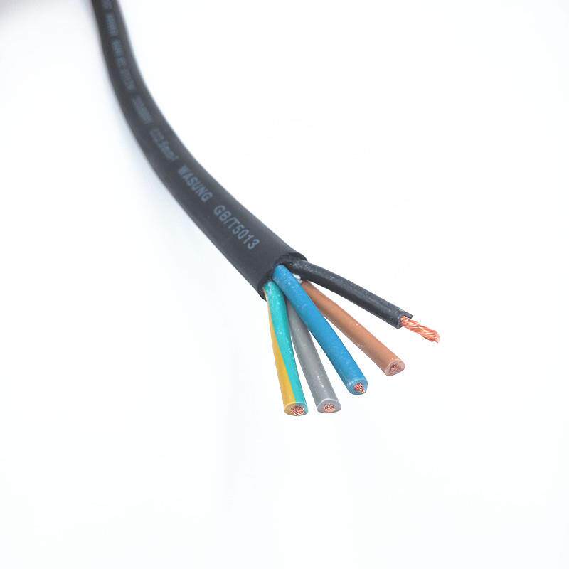 中山厂家直销纯铜橡胶电源线5*1.0平方护套线户外灯饰防水连接线