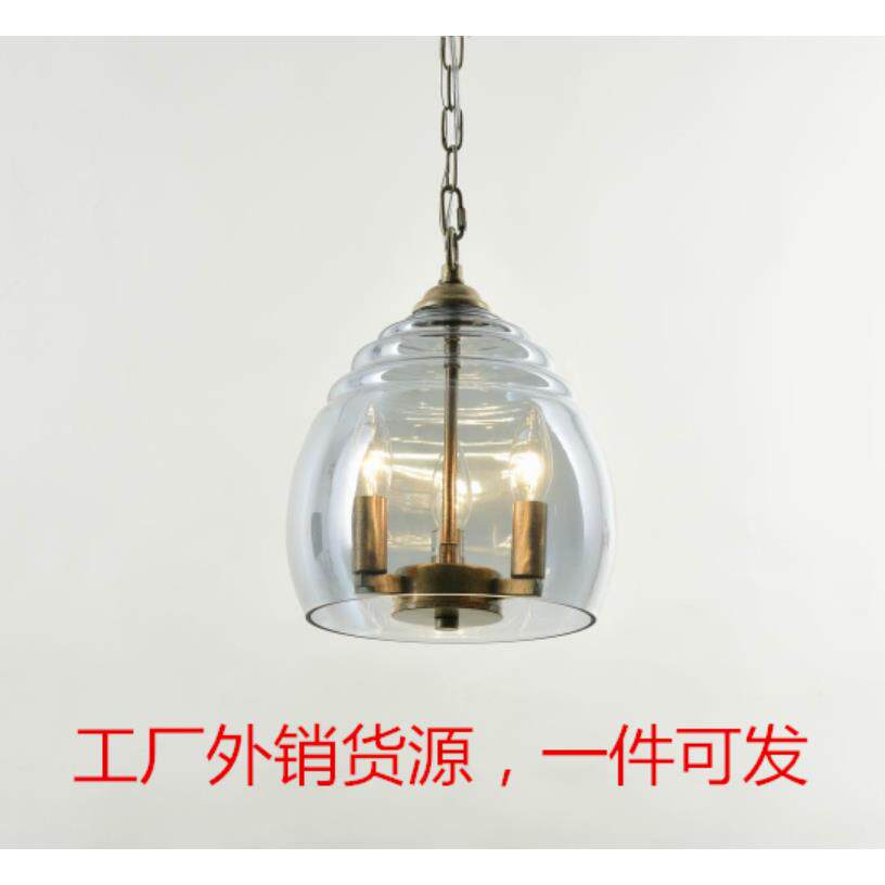 三头玻璃吊灯北欧后现代简约餐厅酒吧创意咖啡厅灯饰极简轻奢