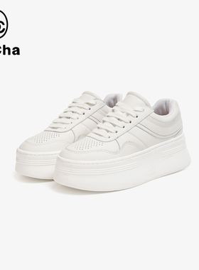 【大L外贸专属】SACHA四季厚底松糕系带休闲小白鞋BTSP-G323