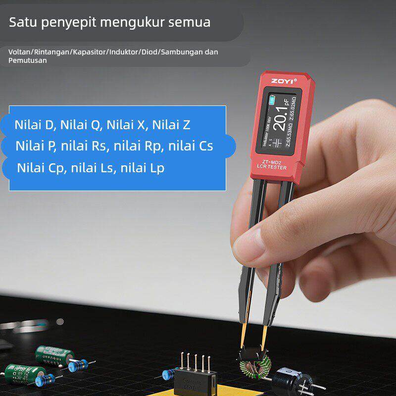 众仪ZT-MD2高精度镊子电桥智能识别电容电阻电感电压万用表带扫频