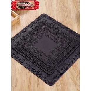 方形杯垫新中式软胶防滑烟缸垫盘垫烟灰缸酒店咖啡杯垫茶水杯垫