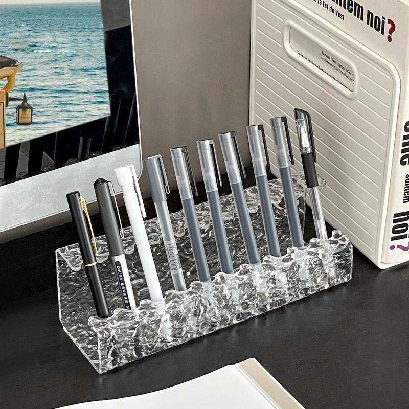 亚克力透明展示架多功能笔筒书桌桌面大容量文具笔盒创意陈列架