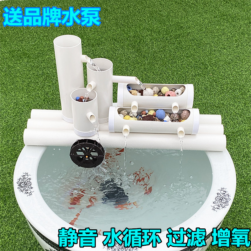 水缸过滤器家用水循环增氧系统流水器鱼缸静音吸粪便免换水过滤泵