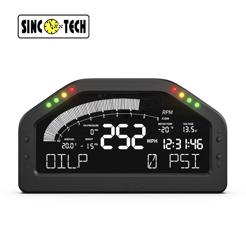 SINCOTECH七彩多功能汽车改装仪表组合数字水温油压转速车速DO922