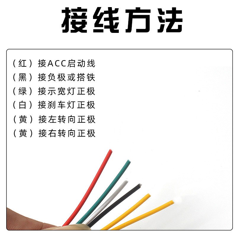 外置碳纤纹汽车尾翼灯LED流光转向高位刹车灯贯穿流光尾灯灯条