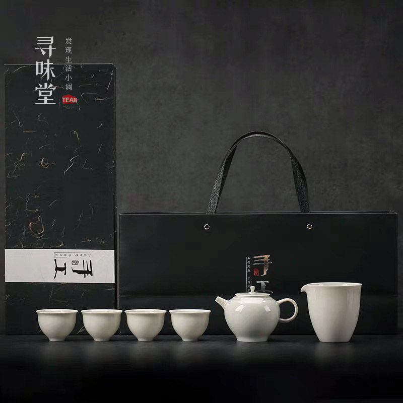 草木灰茶具套装仿古青灰釉礼盒套组复古色釉陶瓷家用功夫茶具