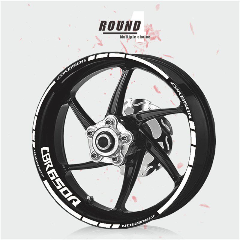 适用于 CBR650R  彩色轮圈贴 反光轮毂贴花 改装钢圈贴纸