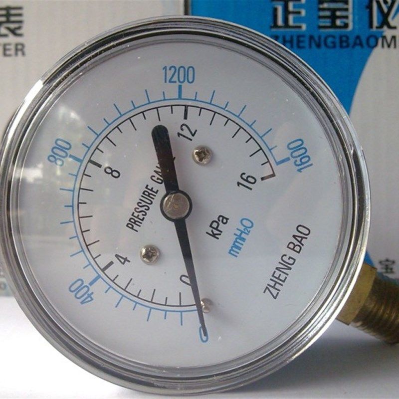 YE60 16Kpa 膜盒压力表 微压表 上海正宝压力表厂