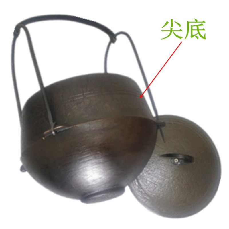 铸铁鼎锅 加锅生鼎鼎罐顶锅 生铁炖锅汤厚 传统铁锅 老式鼎锅