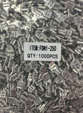 FDN1-2 0 线端子 冷压端子6.3接插簧式预绝缘端子 铜鼻子51000只