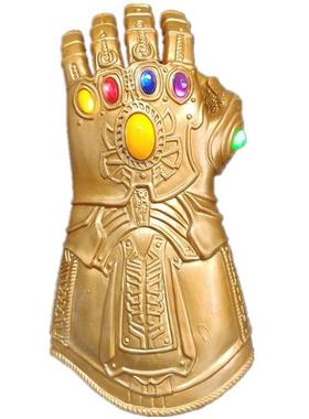 乳胶复联灭ba手套钢侠无限发光led手套成人儿童游戏装扮道具红色