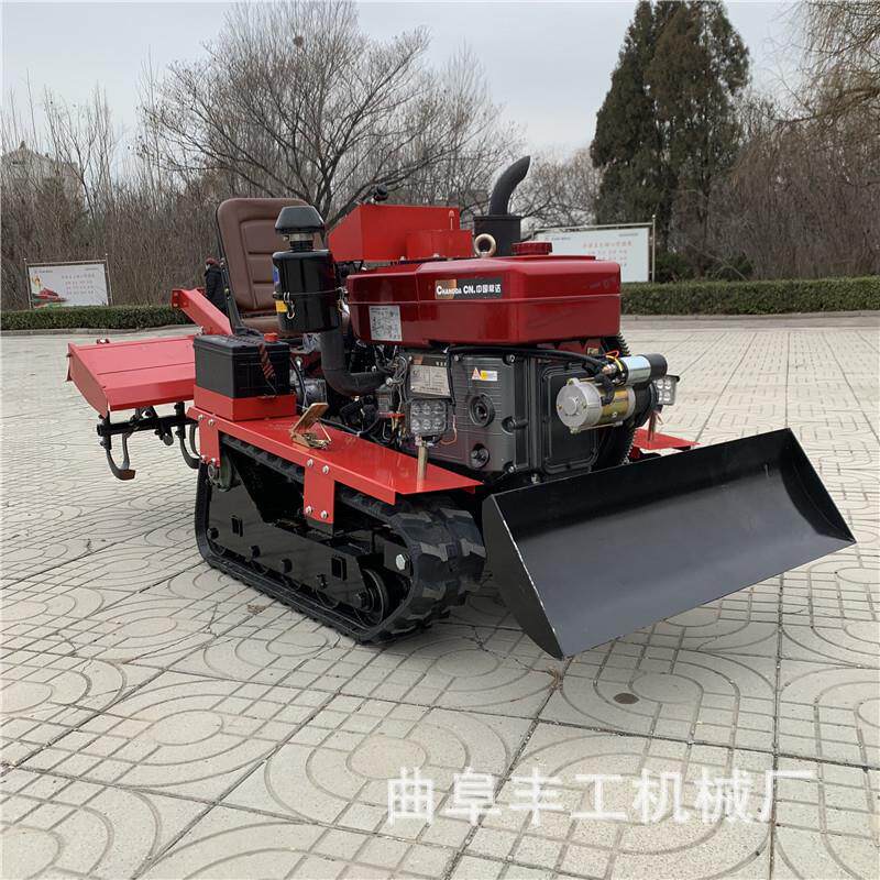 农用拖拉机履带式旋耕机开沟多功能水旱乘坐两用果园耕田机松土机