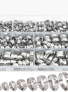 7-23.5单耳无极卡箍130PCS盒装喉箍304不锈钢油管夹管箍抱箍套装