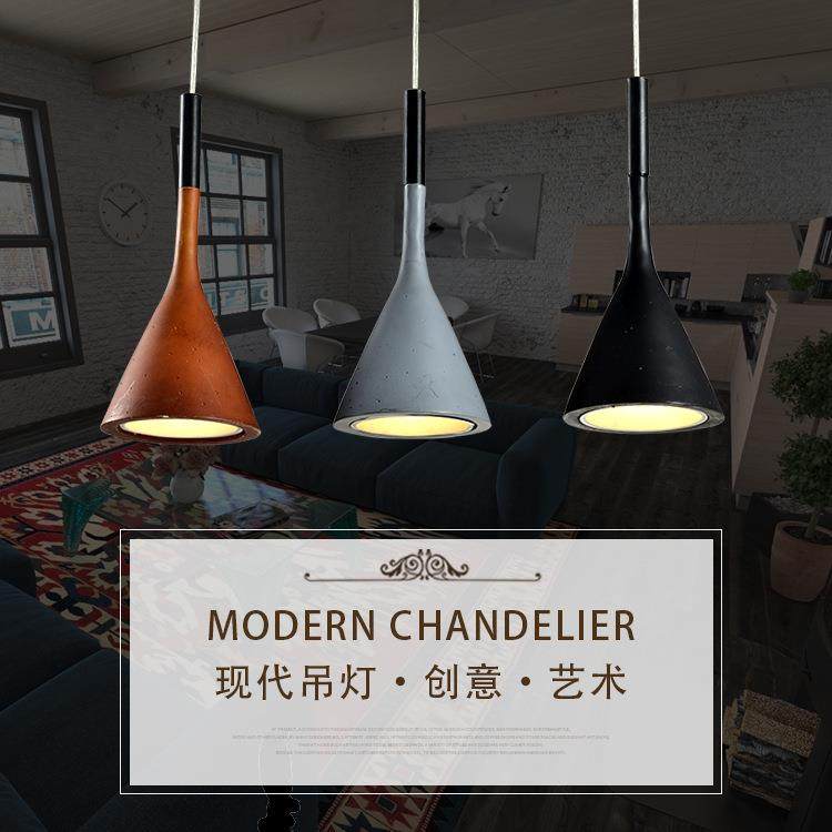 复古工业风创意水泥灯具简约客厅吊灯餐厅服装店橱窗灯 餐厅吊灯,家装灯饰光源,智能吊灯,淘宝优惠券,粉丝福利购,淘宝优惠卷