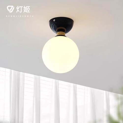 灯姬包豪斯中古过道灯走廊灯小吸顶灯法式复古玄关新款阳台灯具