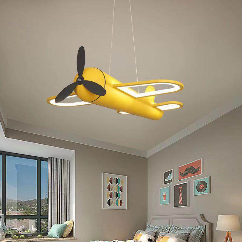 儿童房灯吊灯男孩女孩飞机灯卧室LED灯卡通房灯具,家装灯饰光源,智能吊灯,淘宝优惠券,粉丝福利购,淘宝优惠卷
