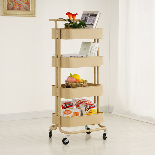 置物架卧室厨房小推车家用储物收纳架移动浴室带轮手推车客厅架子