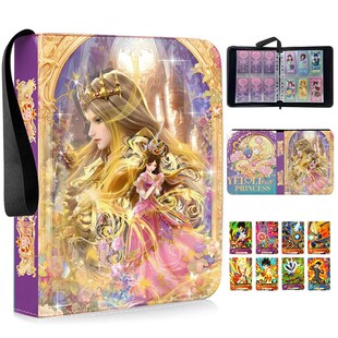 卡册叶罗丽皮质拉链式卡片收纳册高颜值六宫格卡收藏册活页集卡册