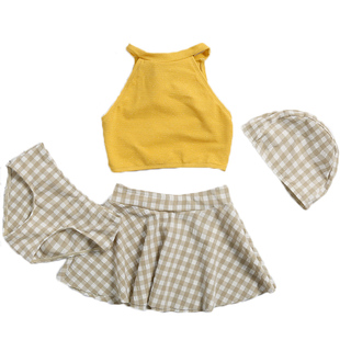 新款 温泉儿童泳衣女童分体比基尼公主可爱宝宝女孩游泳衣亲子母女