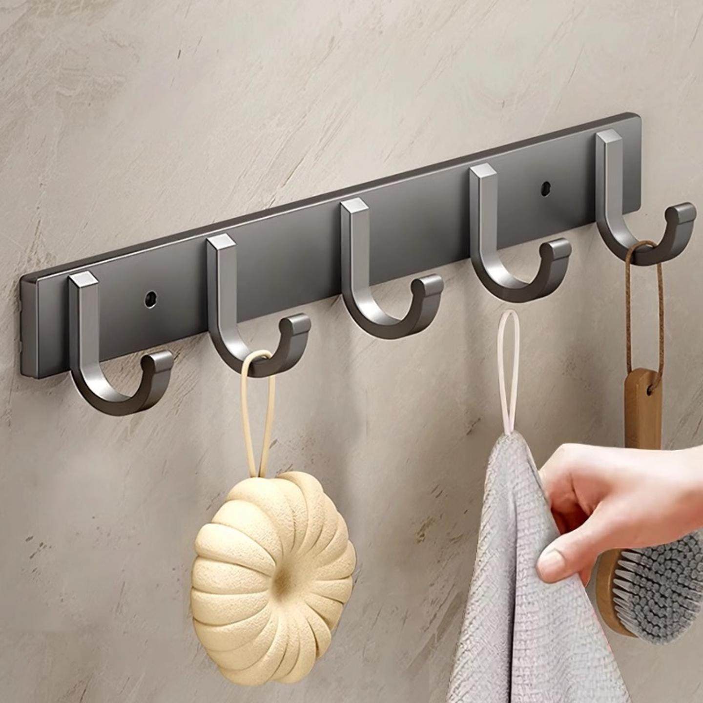 太空铝免打孔挂钩挂衣架