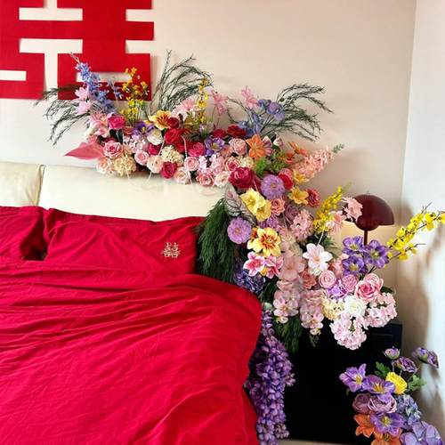 婚房布置仿真花结婚套装