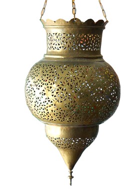 Morocc摩n L洛mp aa哥镂空雕花吊灯星空银河民宿装饰黄铜灯罩吊饰
