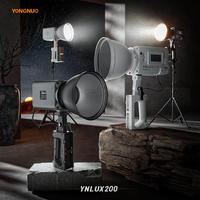 永诺YNLUX200大功率补光灯专业影视灯COB灯珠直播打光拍照常亮灯