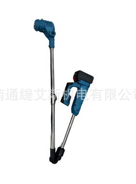 跨境21V电动折叠割草机家用多功能农用除草无线锂电打草机