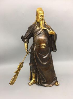 仿古铜新款关公铜像武财神摆件关羽财神爷开业家用摆件