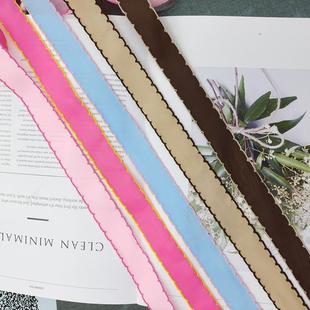 2.5cm厘米荷叶边丝带diy材料彩带花束花艺包装 饰蝴蝶结 缎带烘焙装