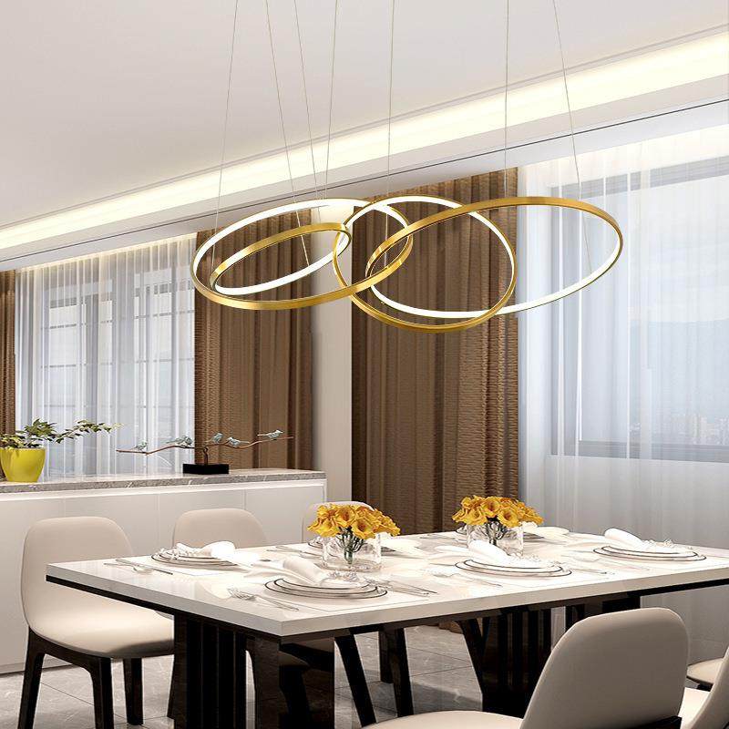 餐吊灯艺术轻奢吊灯 后现代简约客厅灯led吧台灯金色圆圈套环吊灯,鲜花速递/花卉仿真/绿植园艺,割草机/草坪机,淘宝优惠券,粉丝福利购,淘宝优惠卷