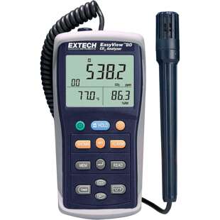 温度 CO2 湿度 EA80测量 Extech