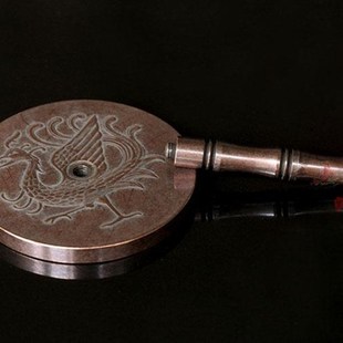 纯紫铜灰押手工灰压香道入门用品兽纹图案打香篆打拓沉香粉香薰