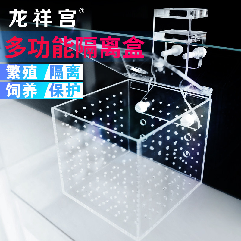 新鱼隔离盒鱼缸水族箱训练开口训实和孵化盒多功能繁殖饲养箱透明