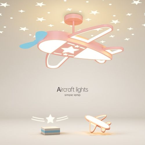 儿童房飞机卧室灯现代简约led吊灯客厅灯男女孩房间2024新款灯具