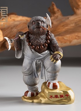 黄铜平头哥摆件不服就干家居装饰办公室桌面摆设创意高档文创礼品