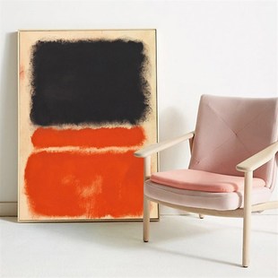 马克罗斯科抽象油画极简色块艺术挂画玄关过道走廊装饰画客厅壁画