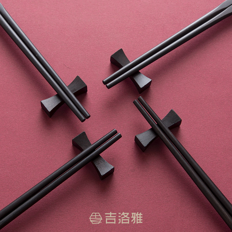 紫光檀雾金乌木天然实木质筷子黑檀家用高档包装礼盒装10双