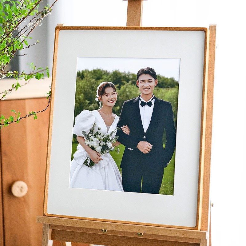 婚纱照相框挂墙定制洗照片放大尺寸相级打印摆裱高片感画框a4装台