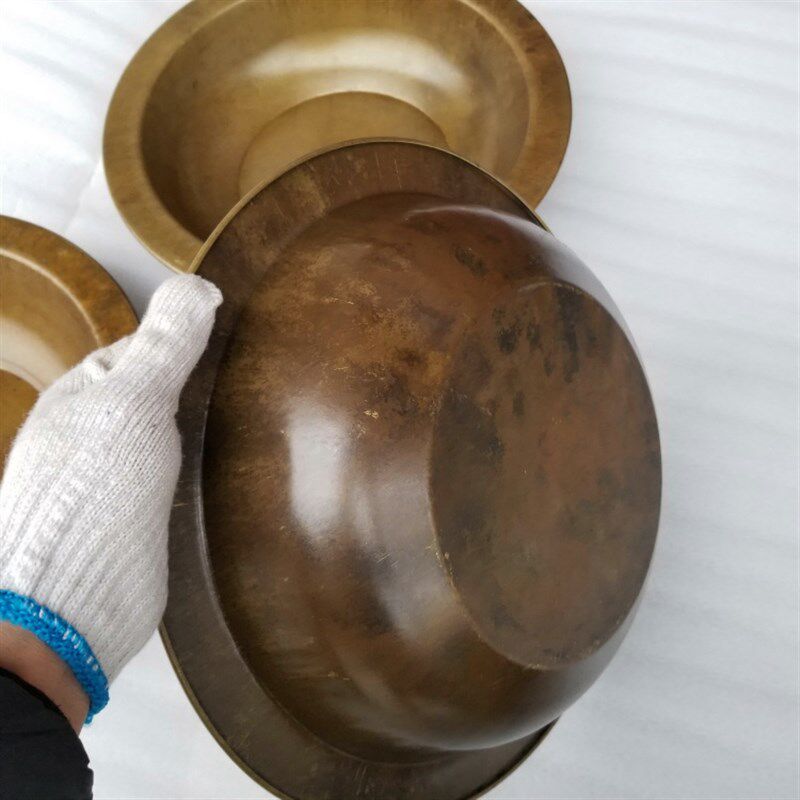 手工铜盆盆厚黄铜盆古铜水盆洗脸火洗脚盆炭火盆加供盆铜盆家用
