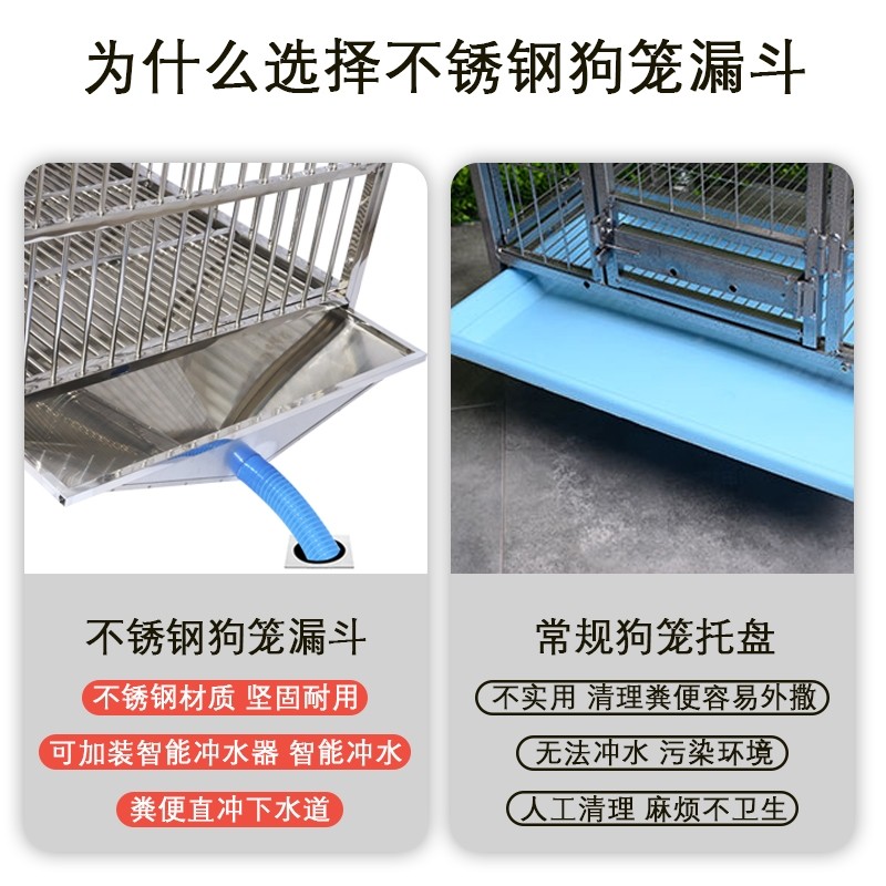 定制不锈钢狗冲漏斗托盘水笼水便直流下粪道宠物鸟鸡兔鸽子笼托盘
