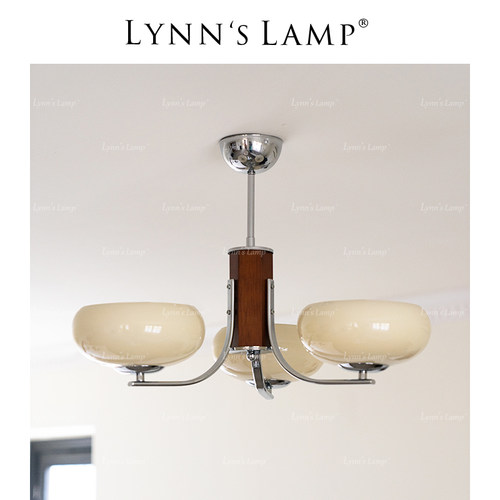 Lynns立意中古实木客厅吊灯法式卧室复古餐厅奶油风书房灯具