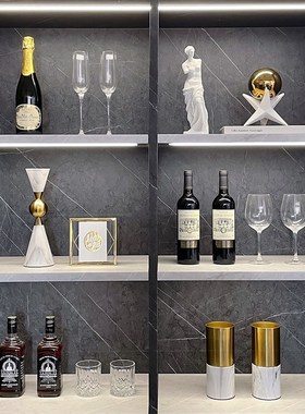 现代样板间简约软装饰品酒柜酒具相框创意陶瓷家居摆件组合ZH3257