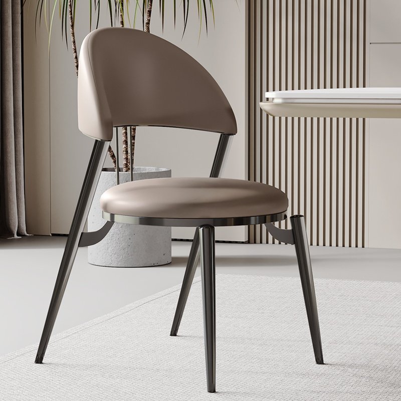 简约现代餐椅意式餐厅桌椅家用软包靠背舒适洽谈接待椅子酒店凳子