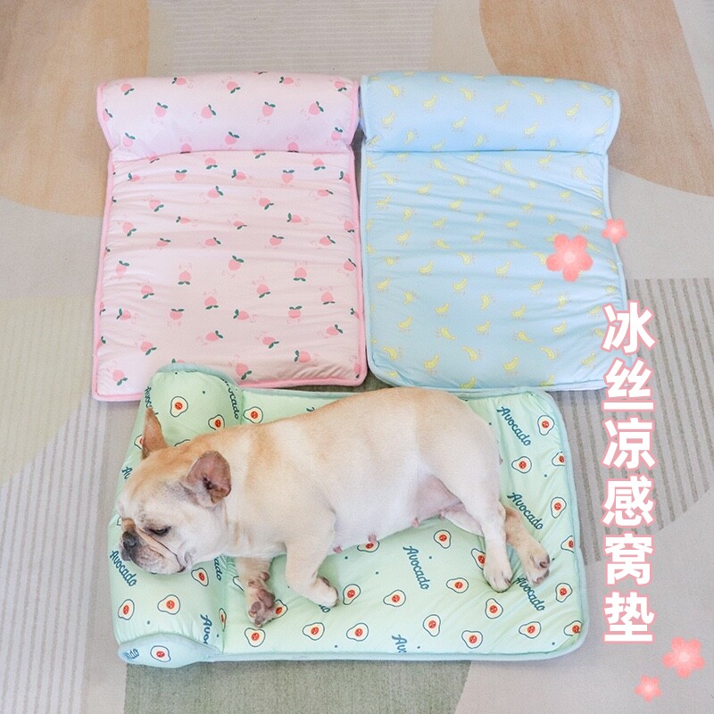 宠物狗狗凉垫降温散热泰迪法斗比熊窝垫不粘毛冰丝凉席冰垫狗窝