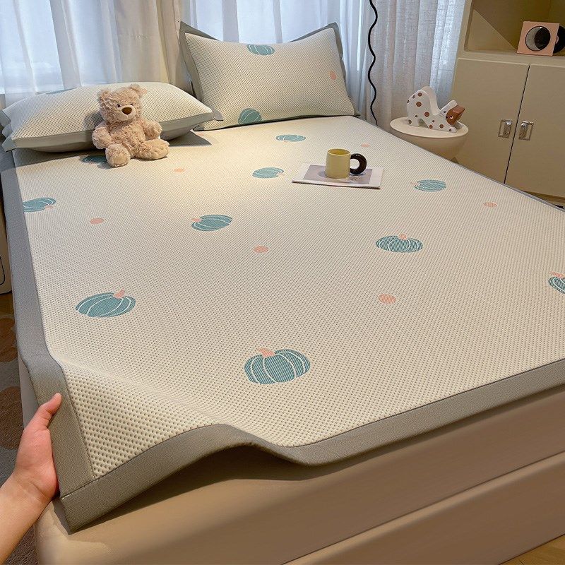 A类母婴级森系绿南瓜冰豆豆夏季冰丝席凉席夏天2025新款空调软席,床上用品,冰丝席,淘宝优惠券,粉丝福利购,淘宝优惠卷