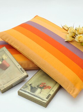 禧坊家居枕套48*74cm单人枕套条纹枕套
